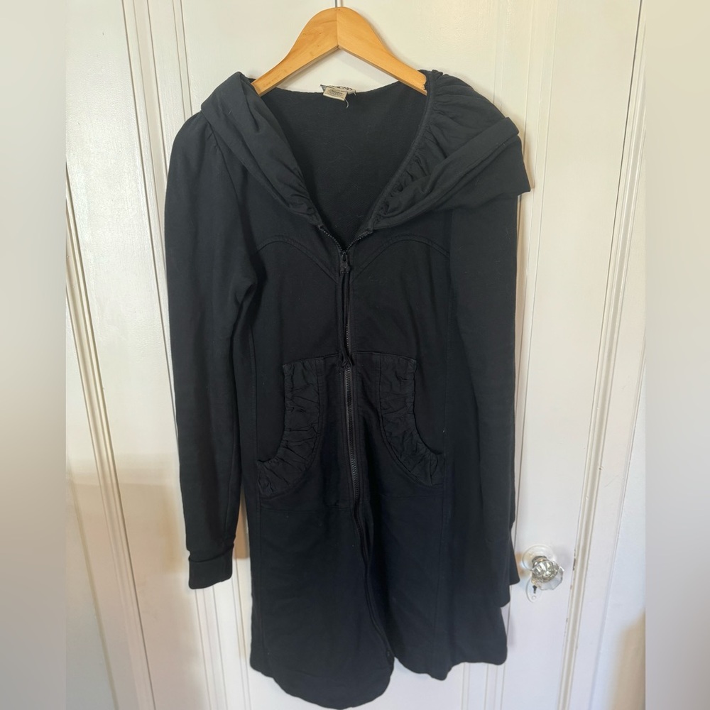 Prairie Underground Long Cloak Hoodie In Black